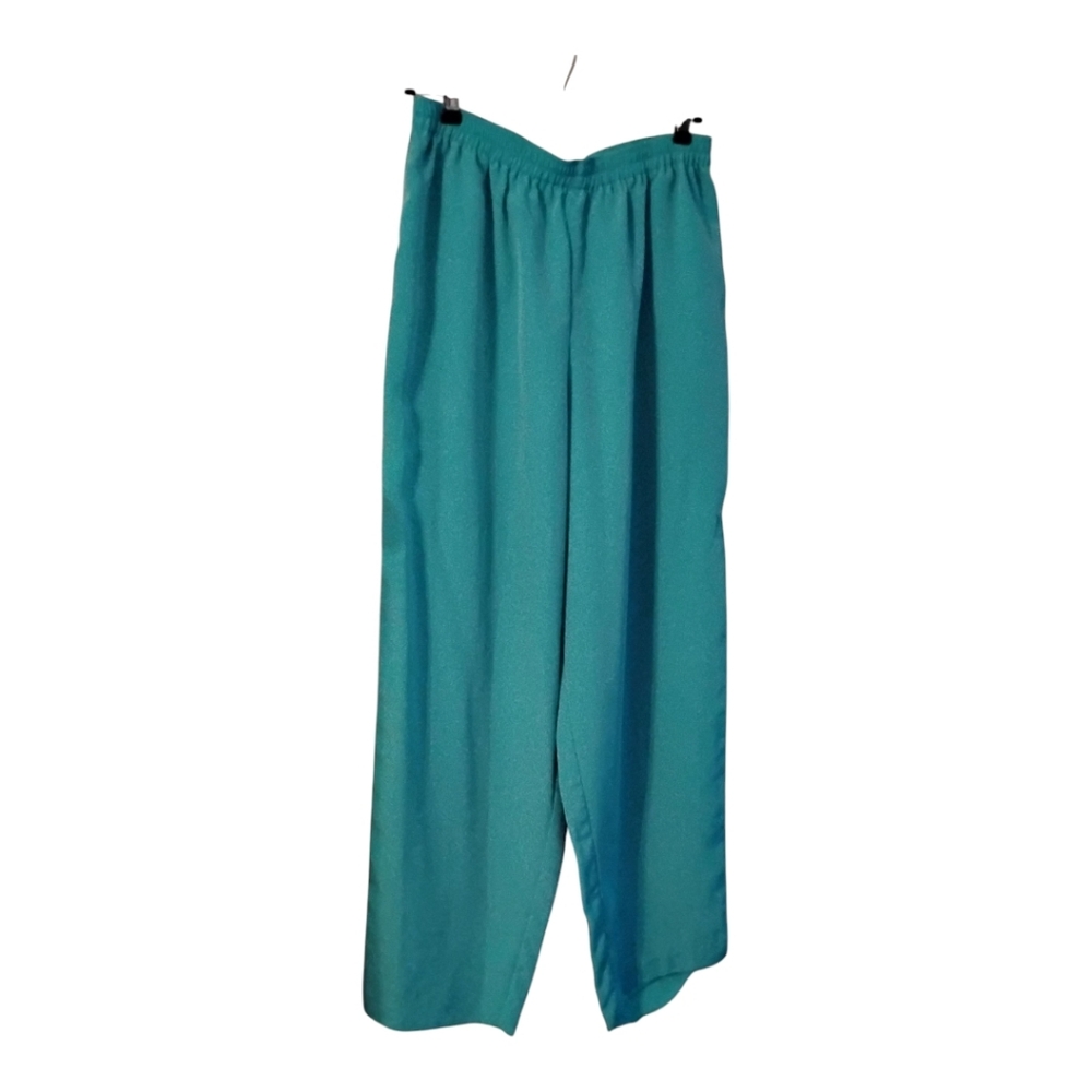 Maggie Sweet Pants, Aqua, Women's Size Petite Medium, Polyester, Pre-owned